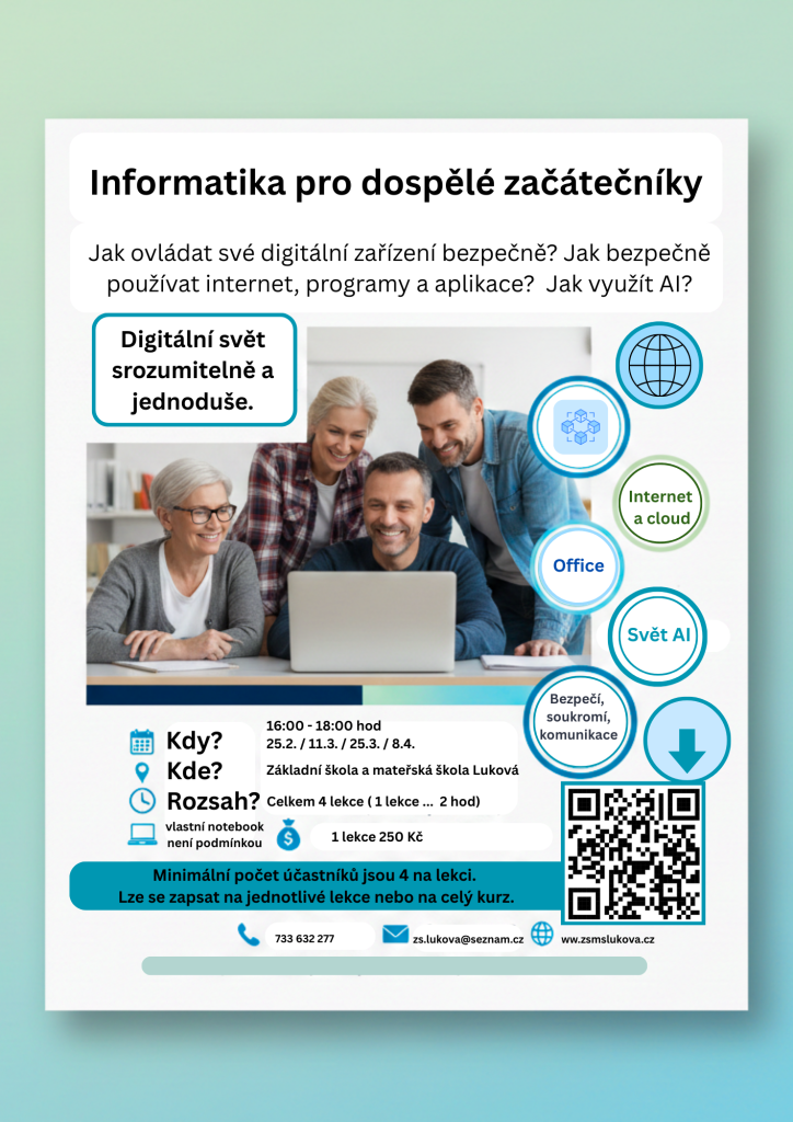 leták s QR kódem